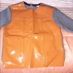 PU Orange and grey sweater